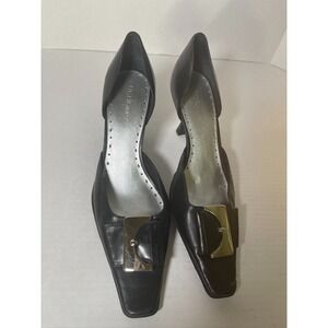 Ladies BCBGirls Black Buckle Pump Size 8B